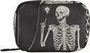 Kotak Pill Skeleton Manusia 7 Hari Travel Pill Organizer Bag dengan Zipper Kasus Portable Kompact Ukuran Kasus Mingguan Vitamin
