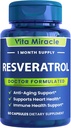 Suplemen Resveratrol Potensi Tinggi 1200mg - Trans Organik Resveratrol dengan Absorpsi Enhanced untuk Tambahan Kesehatan Sel dan Kognitif - Komponen GMO Non 1200 mg ini untuk Lainnya 500mg Atau 100mg