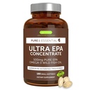 Igennus Ultra Pure Omega- 3 EPA 500mg, sangat berkonsentrasi IFOS Disertifikasi Wild Fish Oil, RTG Triglyceride Form, Non- GMO, 180 Small Softgels