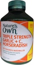 Nature 's Own Triple Power Bawang putih + C, Horseradish 200 Tablet Ukuran Eksklusif