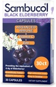 Sambucol Black Elderberry Kapsul - Advanced Ammune, Vitamin C dan Zinc, Elderberry Capsules, Suplemen Dukungan Ammune, Suplemen Elderberry Hitam, Gluten Bebas, Mudah untuk Swallow Capsules - 30 Count