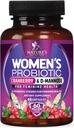 Produksi Perempuan 60 Milyar CFU - 16 Strains, Pregren & Cranberry, PH Saldo, Digetical Health, Vaginal & Imune Dukungan, Women Probiotic for Gut Health, Shelf Stable - 60 Capsules