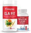 Evolusi Advance Sport Nutrition CLA Fit - Safflower Conjugated Linoleic Acilement, Dukung Lean Muscle Mass, Procease Energy (90 Softgeels) + Water Less - Reduces Water Retention (60 Capsules)