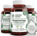 Natural NugenerAge Complete Supplement for Skin Health with Protein Peptides, Reduce Stretch Marks, Contributes Overall Health, Vitamin C, Grap Red Wine Extract, Gluten Free, 90 Capsules.