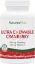 NaturesPlus Ultra Chewable Cranberry - 90 Love Berry Tablet, Kembungkus 2 - Promotes Urinary Tract Health - Non-GMO, Gluten Free - 90 Total Pelayan