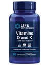 Ekstensi Hidup Vitamin D dan K dengan Sea- Iodin, Vitamin D3, Vitamin K1 dan K2, Iodin, Supports Imune, Bone, arterial dan Kesehatan Non-GMO, Gluten- Free, 60 Capsules