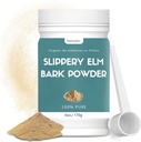 6 oz Organic Slippery Elm Powder, Organic Slippery Elm Bark powder, 100% Pure & Natural, Natural & Natural - Grade, membantu Soothe The Throat dan Batuk, Vegan, Pet Friendly