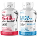 Fusion Alam Dihydroberine 200mg (60 Capsules) - R Alpha Lipoic Acid 600mg (60 Capsules) Bundle