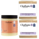 Chatham Natural Skin Care Over Butter Eczema Therapy 6oz dan 2 x Eczema Relief Soap Bars 5oz Bundle 124; Dengan Colloidal Gluten Free Oatmeal