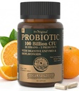 Progres dengan Prebiotik untuk Pria dan Wanita - 35 Strains Progities 100 Milyar CFU untuk Kesehatan Gut & Digetical, Vegan Acigitilus Probiotic Suplemen, Probiotic Non-GMO Probiotic 60 Kapsul