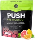 SFH Push Pre-Workout Powder (Fruit Fruit) BCAAs untuk Muscle Repair 124; Electrolytes 124; None-Dairy, Tidak ada Flavors Buatan, Warna, Gula, Soy, Gluten, atau GMO (Bag)