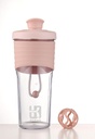 2 Generation Shaker Bottle for Protein with Mixing Ball - Perfect for Workout and Outdoor Use, 24- Ounces Whey Protein dengan Clear Measurement (Pink)