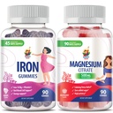 Magnesium Gummies 500mg & lron Gummies for Dewata - Besi Vitamin dengan Vitamin C