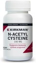 Kirkman N-Acetyl Cysteine100 mg - Hipoallergenic 124; ABC 124; ABC 124; 100 Vegetarian Capsules 12.4; Glu4; Gluten dan Casein Free 124;