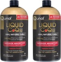 Qunul Liquid CoQ10 100mg, Superior Absoraction Natural Formure of Coenzim Q10, Antioksidant for Heart Health, Orange Pineapple Flavored, 60 Servings, 20.3 oz Bottle, Paket 2