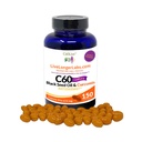 C60 Lengkap - Karbon 60 (Fullerene) dengan Black Seed Oil & Curcumin - Antioksidant Suplemen - untuk Fungsi Panjang & Kognitif - Semua Natural - 150 Gel Capsules