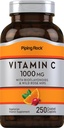 Piping Rock Vitamin C 1000mg 124; 250 Caplets 124; dengan Bioflavonoid & Rose HIPS 124; Vegetarian, Non- GMO, Gluten Free Supplemen
