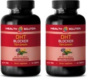 Pertumbuhan Rambut Vitamin Tanpa Biotin - DHT Blocker kompleks Rambut - untuk Pria dan Wanita - Dukungan Tumbuh Rambut Sehat - Melihat Palmetto Ekstrak Capsules - 2 Botol 120 Tablets Terpadu