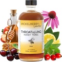 Mickelberry Gardens Throat & Lung Honey Tonic: Wellness Syrup, Natural Sore Throat Relief, Immune Suppresan untuk Dewasa & Anak-anak (4 oz)