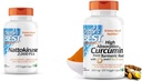 Dokter terbaik Nattokinase, Non- GMO, Vegan, Gluten Free, 270 Veggie Caps & DRB-00107 Kurcumin Absorpsi Tinggi dari Turmeric Root dengan C3 Kompleks & BioPerine 500mg
