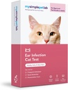 MySimplePetLab Cat Ear Infeksi Kit, Vet Aprected, Detektor Yeast & Bacteria, Mailine - in Kit, Fast Results, Home Use for Smelly, Itchy Ears, Support Cat Ear Health