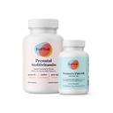 FullWell Prenatal Vitamin + DHA 124; Omega 3 Minyak Ikan dengan DHA & EPA untuk Pengembangan Otak & Gugup Sistem Dukungan 124; 26 + Vital Nutrients 124; Dietitian- Formulated, Non- GMO, 3 Party Tested, 30 Servings