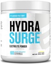 Jacked Factory HhyDRASURGE Electrolite Powder - Hidration Suplemen w / Key Minerals, Himalaya Sea Salt, Coconut Water - Keto Friendly, Alami Sweetened - 60 Servings, Lemonade