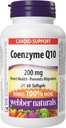 Webber Coenzim Q10 (CoQ10) 200 mg, 60 Softgels, Suffels Potency Antioksidant Suplemen Tinggi, untuk Kesehatan Hati dan Produksi Energi Cellular, 60 Hari Supply, Gluten Bebas