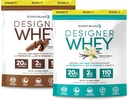 Designer Wellness, Designer Whey 2lb French Vanilla dan 2lb Gourmet Chocolate Bundle