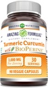 Amazing Formula Turmeric Curcumin dengan Bioperine 3000 mg Per Serving 124; 90 Vevgie Capsules Suppplement Non-GMO 124; Gluten Free Alag4; Made in USA
