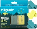 Cliganic Mosquito Repellent Refille Pack (6 Pellets) for Cliganic Wristband - Natural DEET-Free, Estible Oil Infused