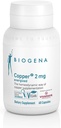 Biogena Copper 2 mg Energized - di The Easily Absorbed and Well Tollated Citrate Form - 60 Capsules
