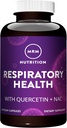 MRM Respiratory Health 124; dengan Quercetin + NAC 124; Pendukung Keselamatan & Mitokondrial Kesehatan 124; Vegan + Non- GMO + Gluten Bebas 124; 30