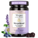 Winging Wellhead Natural Sleep Gummies for Women - Prime Sleep Support Aid for Dewata dengan 3mg Melonatin, L-Theanine, 5- HTP - Blueberry Lavender Flavored - 30 pelayan