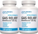P Puregen Labs Ekstra Kekuatan Gas Relief Softgeels dengan Simethacon 125 mg 124; Pembebasan Cepat Tekanan, Bloating dan Menyakitkan Diskenyamanan - 2 Pack 124; Total 240 Softgels