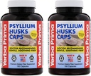Yerba Prima Psyllium Husks Caps 180 caps (Pack of 2)