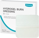 Dimora Hydrogel Burn Dressing 4 "x 4" - Burn and Wound Dressing Instant Cooling Relief for Minor Burns & Wounds, Sootite Moist Burn Pads untuk 1 1-2 Degree Burns, Cuts (10 Count)