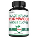 Satoomi 5 dalam 1 Wormwood Capsules Suplement - dengan Black Walnut Cloves Turmeric dan Berberine HCI - 90 Capsules - Imune System & Disuffic Health