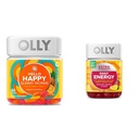 OLLY Halo Happy Gummy, Dukungan Keseimbangan Mood, Vitamin D, Saffron, Suplemen Orang Dewasa & Ekstra Energi Harian Gummy, Kafein Bebas, 100mcg Vitamin B12, CoQ10, Goji Berry