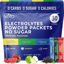 Keto Vitals Electrolytes Powder Pawder with Energy, Imunity, Sleiunity Added Benefit 124; Boost Energy, Strengthen Imunity, Enhance Sleep 124; Zero Sugar, Zero Carb, Zero Calorie