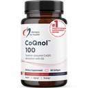 Design untuk Kesehatan CoQnol 100mg - CoQ10 Ubiquinol dengan Superior Bioavability + Exclusive Absorpsi Technology - Double Coenzim meQ10 Boost dengan GG - Heart, Healthy Aging + Cell Dukungan (60 Softgels)