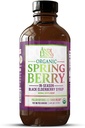 SpringBerry Andi Lynn, Organic Black Elderberry Syrup, Pollen Defense & Sinus Relief for Seasonal Allergies, Herbal Immune Supplemen Anak-anak & Dewasa, 4 oz