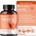 Suplemen Zinc Murni 25mg - TRAACS Bisglycinate Chelate - 120 Capsules untuk Dukungan Imune, Skin Kesehatan & Energi - untuk Pria & Perempuan