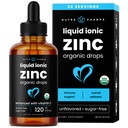 NutraChamps Cair Zinc untuk Anak-anak & Dewasa, Vegan, Ionik Murni Zinc Drops Dijinakkan dengan Vitamin C, Sugare Liquid 4 oz
