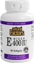 Faktor Alam Vitamin E Campuran 400 IU, Dukungan Antioksidan untuk Integritas Cellular, 90 Softgels
