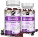 (2 Paket) Glucosamin Chondroitin Gummies, Tambahan Dukungan Bersama Dengan MSM & Elderberry untuk Mobility & Fleksibilitas, Antioksidant Dukungan untuk Pria & Perempuan, 120 Gummi
