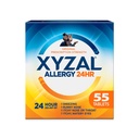 Xyzal 24 Hour Relief Medicine Allergy, Prescription Strength Antihistamin, Leustiriizine Dihydrochloride 5 mg, 55 Count