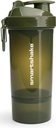 Smartshake O2GO ONE Protein Plastik Shaker Botol 800 ml 124; 27 oz - Leakproof Screw - on Lid - BPA Free - Unisex - Army Green
