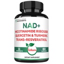 Satoomi NAD Suplemen untuk Perempuan - NAD Nicotinamide Riboside Resveratrol 900mg, Quercetin, Turmeric, Astralus, Ginseng, Vitamin D3, Vitamin C - 60 Count