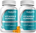Vitamin E Gummies 268mg 400 IU, Persediaan Vitamin E yang Wajar untuk Orang dewasa, Perempuan & Pria, Skin & Imune Kesehatan, Antioksidant, Orange Flavor, 120 Count